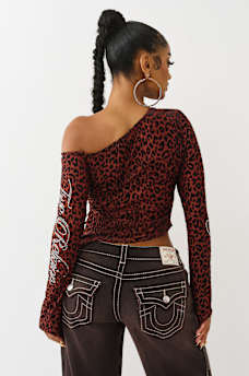 LEOPARD OFF-THE-SHOULDER TOP