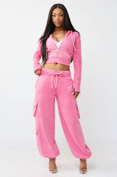 SUDADERA CORTA CON CAPUCHA Y CIERRE ACANALADA BIG&nbsp;T, image 3