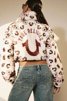 BANDANA PRINT FAUX FUR  JACKET, image 2