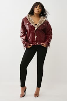 OVERSIZED PATENT LEATHER JACKET, image 4