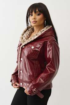 OVERSIZED PATENT LEATHER JACKET, image 5
