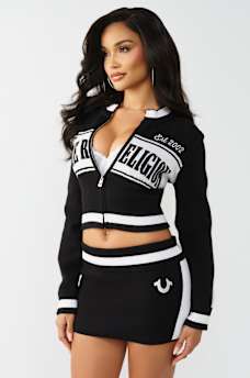 JACQUARD SHRUNKEN TRACK JACKET, image 5