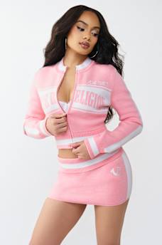 JACQUARD SHRUNKEN TRACK JACKET, image 2