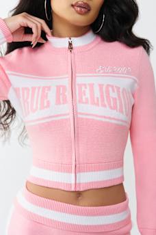 JACQUARD SHRUNKEN TRACK JACKET, image 1