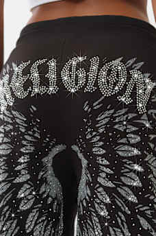 WINGED CRYSTAL LOGO BAGGY SWEATPANT