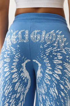 WINGED CRYSTAL LOGO BAGGY SWEATPANT