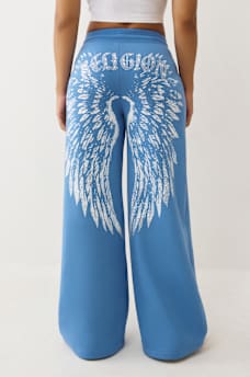 WINGED CRYSTAL LOGO BAGGY SWEATPANT