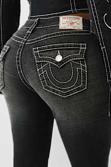 BECCA MID RISE BIG T BOOTCUT JEAN, image 3