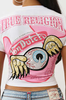 TRUE RELIGION X VON DUTCH LOGO BABY TEE, image 3