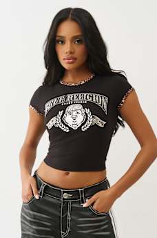 TRUE RELIGION X VON DUTCH CAP SLEEVE BABY TEE, image 2