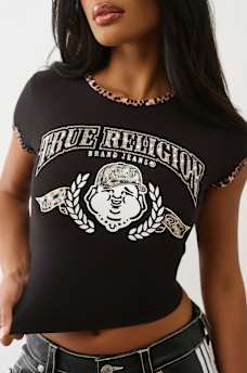 TRUE RELIGION X VON DUTCH CAP SLEEVE BABY TEE, image 3