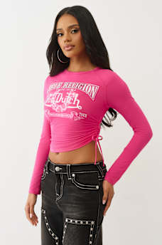 TRUE RELIGION X VON DUTCH ASYMMETRICAL RAGLAN TEE, image 6
