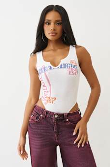 TRUE RELIGION X VON DUTCH V-NOTCH RIBBED BODYSUIT, image 4