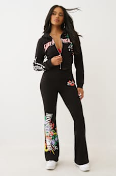 TRUE RELIGION X VON DUTCH SHRUNKEN ZIP HOODIE