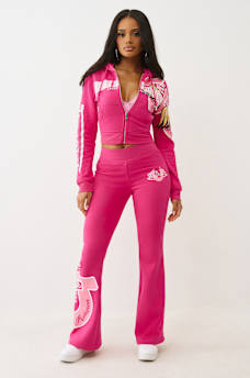 TRUE RELIGION X VON DUTCH CRYSTAL SHRUNKEN ZIP HOODIE, image 6