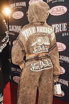 TRUE RELIGION X VON DUTCH WASHED GIRLFRIEND ZIP HOODIE