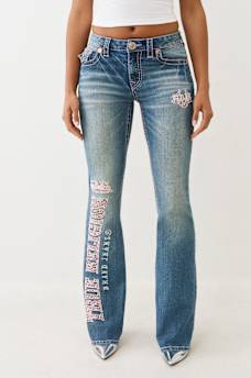 TRUE RELIGION X VON DUTCH BECCA MID RISE BIG T BOOTCUT JEAN, image 4