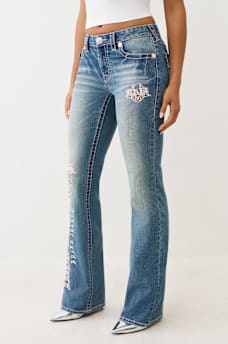 TRUE RELIGION X VON DUTCH BECCA MID RISE BIG T BOOTCUT JEAN, image 6
