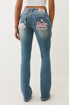 TRUE RELIGION X VON DUTCH BECCA MID RISE BIG T BOOTCUT JEAN, image 7