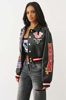 TRUE RELIGION X VON DUTCH SHRUNKEN VARSITY JACKET, image 8