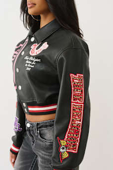 TRUE RELIGION X VON DUTCH SHRUNKEN VARSITY JACKET, image 11