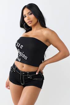 CRYSTAL LOGO TUBE TOP