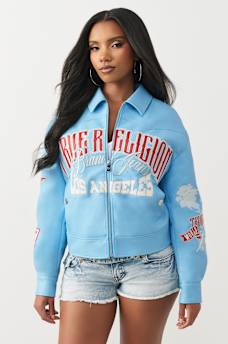 CHAQUETA UNIVERSITARIA DE CUERO SINT&Eacute;TICO CON MARCA, image 4