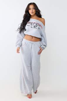 APPLIQU&Eacute; BUDDHA OFF-SHOULDER TOP