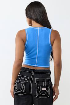 PRINTED BUDDHA SPLIT TOP