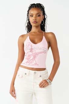 CRYSTAL RIBBED CAMI TOP, image 2