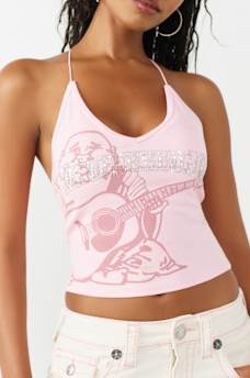 CRYSTAL RIBBED CAMI TOP, image 1