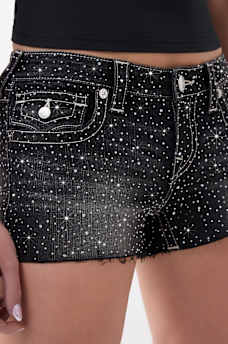 SHORT &Eacute;COURT&Eacute; TAILLE BASSE JOEY AVEC CRISTAUX, image 5