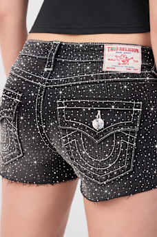 SHORT &Eacute;COURT&Eacute; TAILLE BASSE JOEY AVEC CRISTAUX, image 1