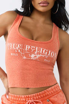 RIBBED WASHED TANK TOP