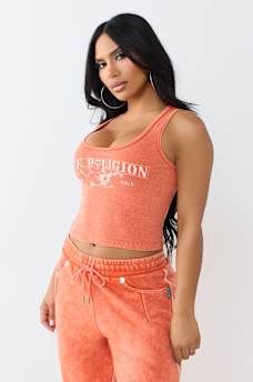 RIBBED WASHED TANK TOP