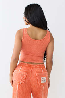 RIBBED WASHED TANK TOP