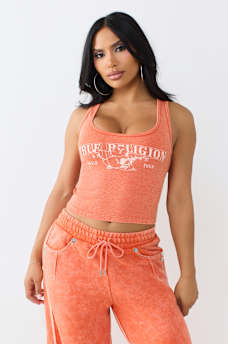 RIBBED WASHED TANK TOP