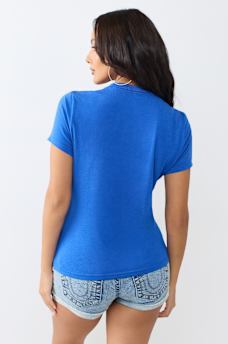CRYSTAL HORSESHOE CREWNECK TEE