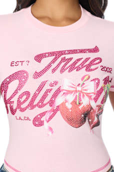 CRYSTAL CHERRY BABY TEE