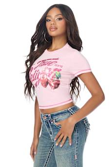 CRYSTAL CHERRY BABY TEE