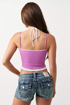 CRYSTAL HORSESHOE DOUBLE STRAP SLEEVELESS TOP, image 6