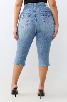 PLUS JENNIE MID RISE FLAP CURVY CAPRI