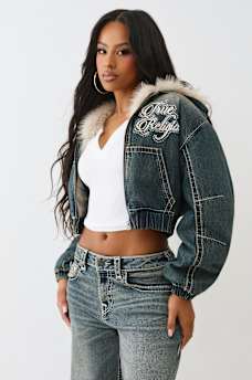 CHAQUETA DE MEZCLILLA Y PIEL SINT&Eacute;TICA CON AJUSTE RELAJADO BIG T, image 4