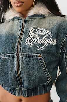 CHAQUETA DE MEZCLILLA Y PIEL SINT&Eacute;TICA CON AJUSTE RELAJADO BIG T, image 5