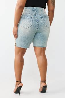PLUS MIYA MID RISE BIG T BERMUDA SHORT