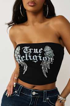 CRYSTAL WING TUBE TOP, image 1