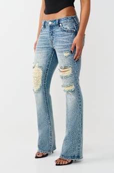 BECCA MID RISE RIGID FRONT FLAP BOOTCUT JEAN, image 3