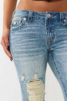 BECCA MID RISE RIGID FRONT FLAP BOOTCUT JEAN, image 6