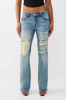 BECCA MID RISE RIGID FRONT FLAP BOOTCUT JEAN, image 1