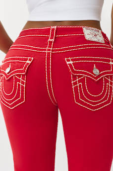 BECCA MID RISE SUPER T FLAP BOOTCUT JEAN, image 1